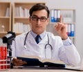 Young doctor studying medical education Royalty Free Stock Photo