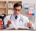 Young doctor studying medical education Royalty Free Stock Photo