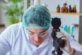 The young doctor working on blood test in lab hospital Royalty Free Stock Photo