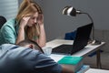 Young doctors working at night Royalty Free Stock Photo