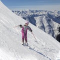 Young downhill skier