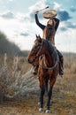 Young dreadded girl with her horse and shamanic frame drum. Royalty Free Stock Photo