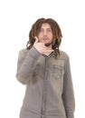 Young dreadlock man isolated Royalty Free Stock Photo