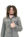 Young dreadlock man isolated Royalty Free Stock Photo