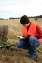 Drone operator is testing new equipment. Royalty Free Stock Photo
