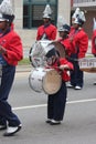 Young dwarf boy in a marching band in the Cherry Blossom Festival in Macon, GA