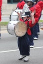 Young dwarf boy in a marching band in the Cherry Blossom Festival in Macon, GA