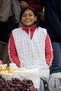 Young Ecuadorian woman at Otavalo Market - Ecuador Royalty Free Stock Photo