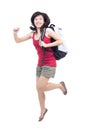 Young, energetic teenager going back to school Royalty Free Stock Photo