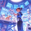 Young Engineer Exploring the Future of Technology