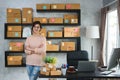 Young entrepreneur, teenager business owner work at home, alpha Royalty Free Stock Photo