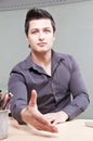 Young Entrepreneur Waiting for Handshake Royalty Free Stock Photo
