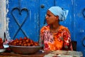 Young Ethiopian fruit seller Royalty Free Stock Photo