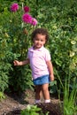 Young Ethnic Girl in Garden Royalty Free Stock Photo