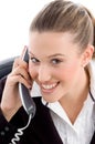 Young executive busy on phone Royalty Free Stock Photo