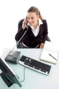 Young executive talking on phone Royalty Free Stock Photo