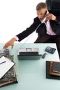 Young executive talking on the phone Royalty Free Stock Photo