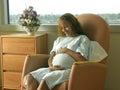 Young Expecting Mother Hospital Room Royalty Free Stock Photo