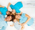 Young family from above Royalty Free Stock Photo