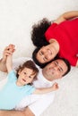 Young family with child relaxing Royalty Free Stock Photo
