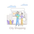 Young Family City Shopping is Becoming Popular.