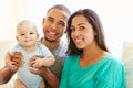 Young Family Playing With Happy Baby Son At Home Royalty Free Stock Photo