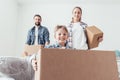 Happy family in their new home Royalty Free Stock Photo