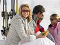 Young Family Sharing A Picnic On Ski Vacation Royalty Free Stock Photo
