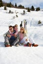 Young Family On Ski Vacation Royalty Free Stock Photo