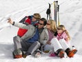 Young Family On Ski Vacation Royalty Free Stock Photo