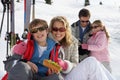 Young Family On Ski Vacation Royalty Free Stock Photo