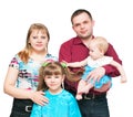 Young family with two daughters Royalty Free Stock Photo