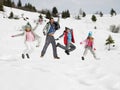 Young Family On Winter Vacation Royalty Free Stock Photo