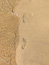 footprints on the sand