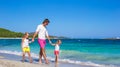 Young father and his two adorable daughters during Royalty Free Stock Photo