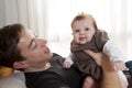 Young father holding his baby girl Royalty Free Stock Photo