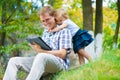 Young father and little daughter having fun Royalty Free Stock Photo