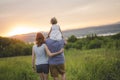 Young father and mother with their cute daughter Royalty Free Stock Photo