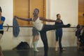 Young female ballerinas at Pro Danza Ballet dance studio and school, Cuba Royalty Free Stock Photo