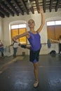 Young female ballerinas at Pro Danza Ballet dance studio and school, Cuba Royalty Free Stock Photo