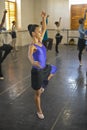 Young female ballerinas at Pro Danza Ballet dance studio and school, Cuba Royalty Free Stock Photo