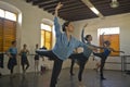 Young female ballerinas at Pro Danza Ballet dance studio and school, Cuba Royalty Free Stock Photo