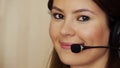 Young female call centre agent