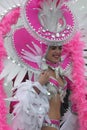 Young Female Carnival Dancer in Pink