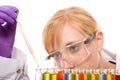 Young female chemist doing some research Royalty Free Stock Photo