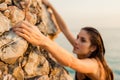 Female climber Royalty Free Stock Photo