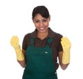 Young Female Gardner Wearing Gloves Royalty Free Stock Photo