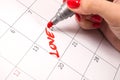 A Heartfelt Reminder: Love in the Calendar Royalty Free Stock Photo