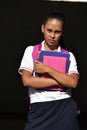 Unemotional Hispanic Female Student Royalty Free Stock Photo