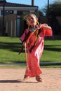 Young Female Hoop Dancer Royalty Free Stock Photo